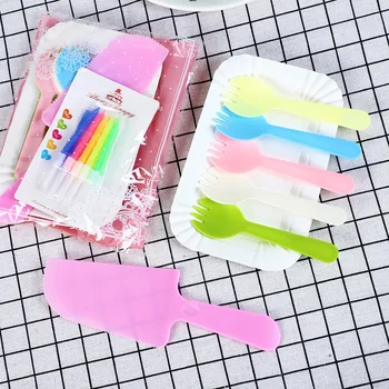 Birthday Cake Tableware Set Fork Spoon Set Set Plastic Disposable Bakery Cake Cutlery Tray Disc 5 10 People-
Birthday Cake Tableware Set Fork Spoon Set Set Plastic Disposable Bakery Cake Cutlery Tray Disc 5 10 People-