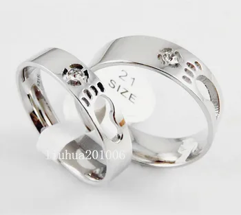 Wholesale 12 pcs High Polished Comfort Fit Footprint pattern Stainless Steel Band CZ Fashion Lovers Rings FREE SHIPPING
Wholesale 12 pcs High Polished Comfort Fit Footprint pattern Stainless Steel Band CZ Fashion Lovers Rings FREE SHIPPING