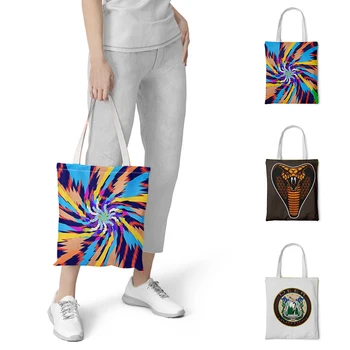 Fashion Printing Canvas Bag Women Simple Large Capacity Storage Handbag Shoulder Bag Tote Reusable Shopping Bag 
Fashion Printing Canvas Bag Women Simple Large Capacity Storage Handbag Shoulder Bag Tote Reusable Shopping Bag