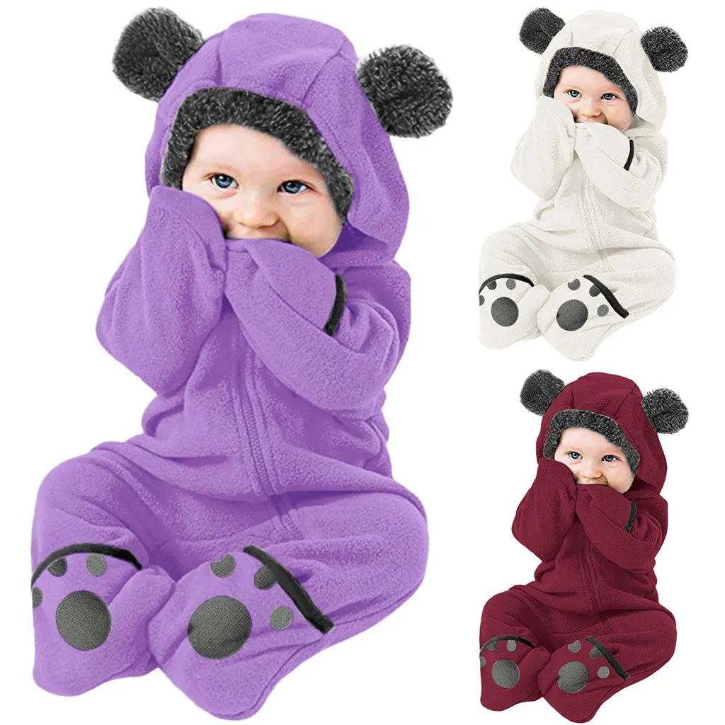 2020 Autumn & Winter Infant Baby Girls Boys Solid Cartoon Romper Pants Print Fleece Ears Hoodie Romper Clothes Jumpsuit
2020 Autumn & Winter Infant Baby Girls Boys Solid Cartoon Romper Pants Print Fleece Ears Hoodie Romper Clothes Jumpsuit