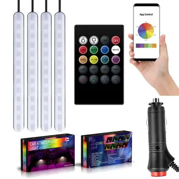 Car Foot Ambient Light With USB Cigarette Lighter Music Control App RGB Automotive Interior Decorative Atmosphere Lights 
Car Foot Ambient Light With USB Cigarette Lighter Music Control App RGB Automotive Interior Decorative Atmosphere Lights