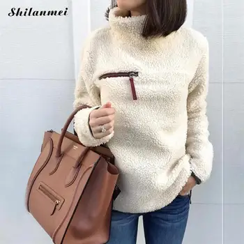 Soft Teddy Turtleneck Hoodies Women Casual Solid Zipper Sweatshirt Winter Warm Pullover Cool Girls Streetwear Tracksuits Jumper
Soft Teddy Turtleneck Hoodies Women Casual Solid Zipper Sweatshirt Winter Warm Pullover Cool Girls Streetwear Tracksuits Jumper