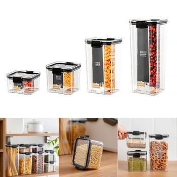 1 Pc Kitchen Transparent PP Storage Box Tea Bean Grain Spice Food Grain Plastic Storage Contain Sealed Home Organizer Tank
1 Pc Kitchen Transparent PP Storage Box Tea Bean Grain Spice Food Grain Plastic Storage Contain Sealed Home Organizer Tank