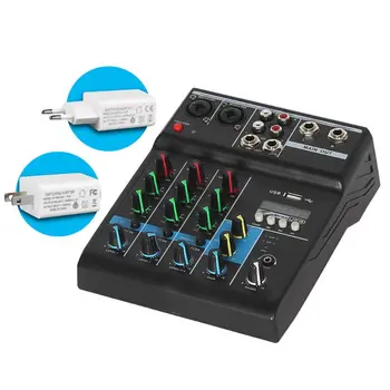 Professional Audio Mixer 4 Channels Bluetooth Sound Mixing Console for Karaoke KTV with USB Sound Card Sound Effects
Professional Audio Mixer 4 Channels Bluetooth Sound Mixing Console for Karaoke KTV with USB Sound Card Sound Effects