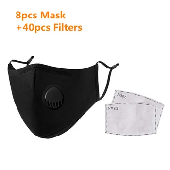 40pcs PM2.5 Carbon Filters 5pcs Mouth Mask Adult Anti Dust Mask with Valves Windproof Breathing Mouth-muffle Reusable Face Mask
40pcs PM2.5 Carbon Filters 5pcs Mouth Mask Adult Anti Dust Mask with Valves Windproof Breathing Mouth-muffle Reusable Face Mask