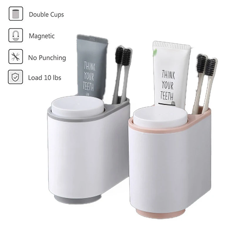 LF71098 magnetic toothbrush wash cup holder wall mounted toothbrush and toothpaste storage holder with 2 cups No Drill Needed
LF71098 magnetic toothbrush wash cup holder wall mounted toothbrush and toothpaste storage holder with 2 cups No Drill Needed