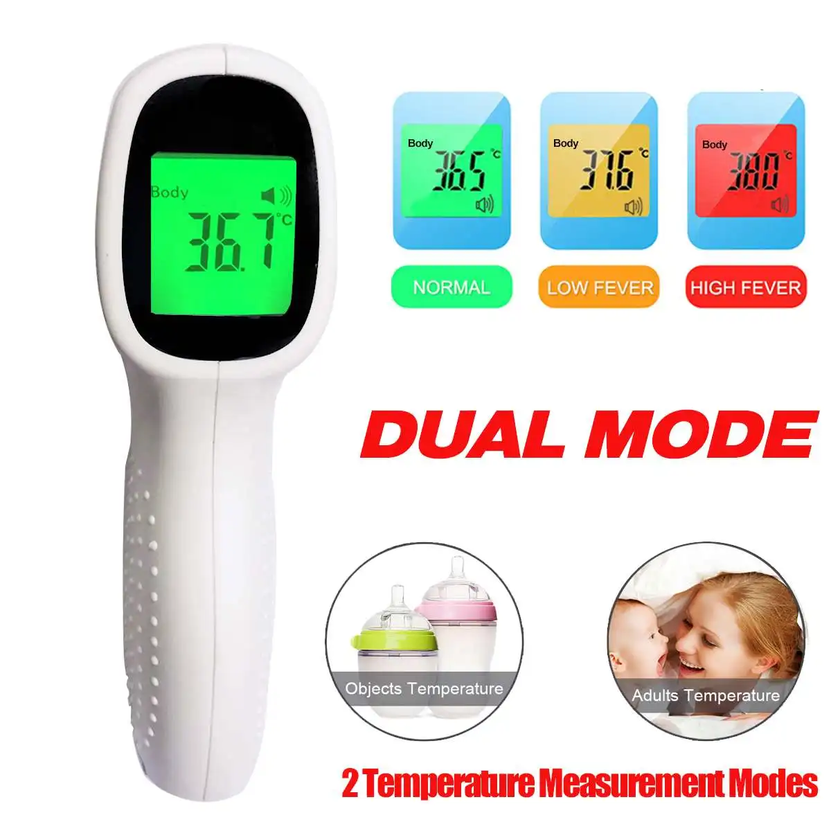Muti-fuction Baby/Adult Digital Termometer Infrared Forehead Body Thermometer Gun Non-contact Temperature Measurement Device
Muti-fuction Baby/Adult Digital Termometer Infrared Forehead Body Thermometer Gun Non-contact Temperature Measurement Device