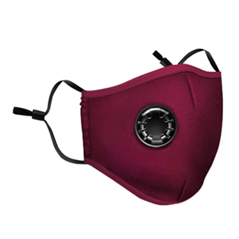 Anti-Fog And Dust-Proof Pm2.5 Mask Washable Anti Smoke Mask Face Protective Masks + 2 Filters Breathing Valve Plus cashmere