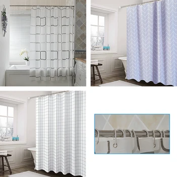 180cm Waterproof Polyester Shower Curtain Liner Translucent Mildew PEVA Curtain For Bathroom Curtain With 12 Hooks Home Decor
180cm Waterproof Polyester Shower Curtain Liner Translucent Mildew PEVA Curtain For Bathroom Curtain With 12 Hooks Home Decor