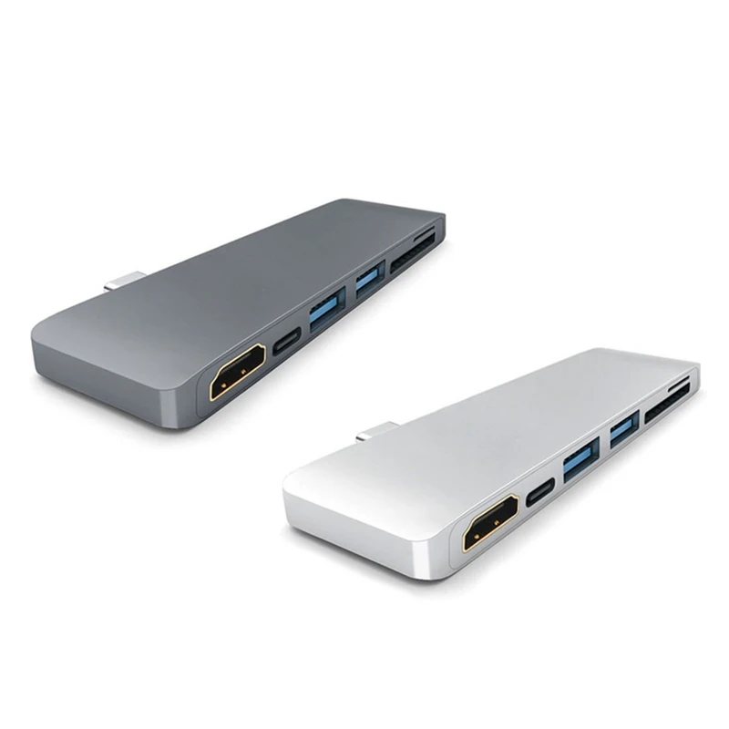 2x USB-C Aluminum 4K USB C Hub HDMI Type C Hub 3.0 Splitter Adapter TF Micro-SD Card Reader for Imac for Macbook Pro 2015 2016(G
2x USB-C Aluminum 4K USB C Hub HDMI Type C Hub 3.0 Splitter Adapter TF Micro-SD Card Reader for Imac for Macbook Pro 2015 2016(G