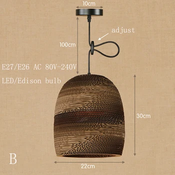 American LED Origami Pendant Light E27 Pendant Lamp Bar/restaurant Living Room Lighting Fixture Vintage Hanging Paper Modern AC
American LED Origami Pendant Light E27 Pendant Lamp Bar/restaurant Living Room Lighting Fixture Vintage Hanging Paper Modern AC