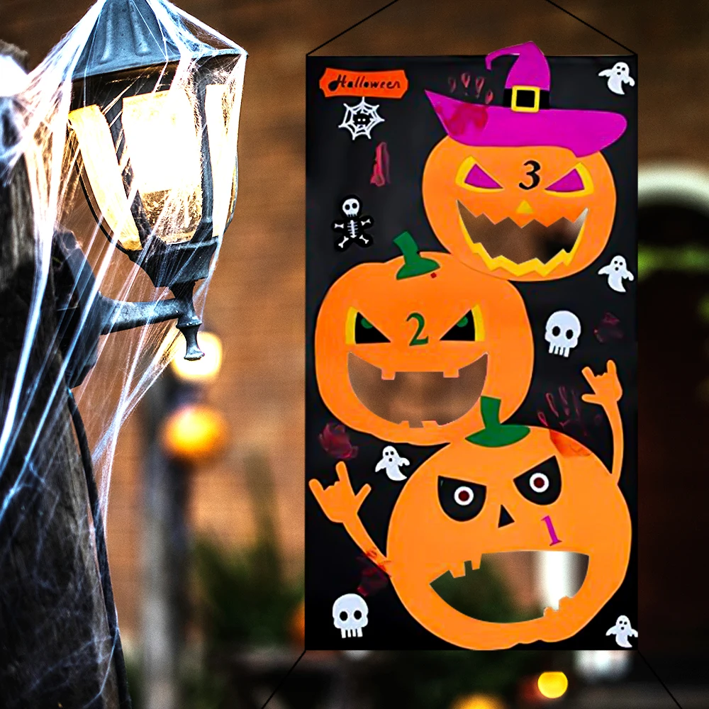 Halloween Party Hanging Pumpkin Bean Bag Toss Game Gift For Throwing For Kids Black And Orange Bean Bags 
Halloween Party Hanging Pumpkin Bean Bag Toss Game Gift For Throwing For Kids Black And Orange Bean Bags