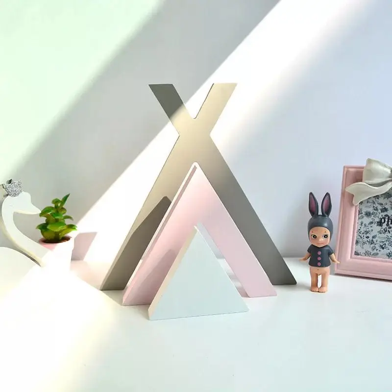 Scandinavian Wooden Blocks Tent Kids Room Decor Tent Shape Nordic Style Nursery Decor For Girl Children Boy Room Decor Figurine
Scandinavian Wooden Blocks Tent Kids Room Decor Tent Shape Nordic Style Nursery Decor For Girl Children Boy Room Decor Figurine