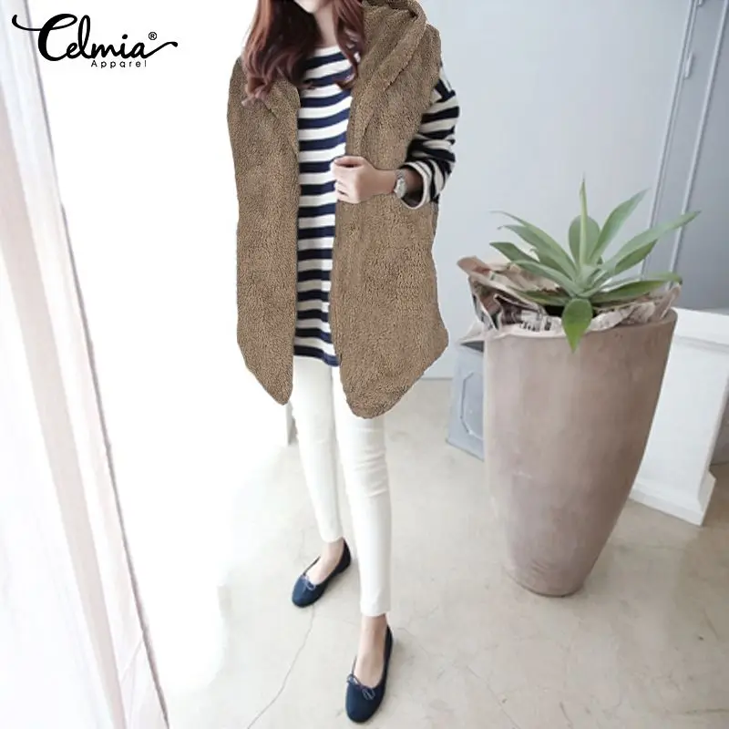Women's Winter Coats 2019 Celmia Fashion Faux Fur Vests Outerwear Sleeveless Hoodies Jackets Casual Cardigan Waistcoat Plus Size
Women's Winter Coats 2019 Celmia Fashion Faux Fur Vests Outerwear Sleeveless Hoodies Jackets Casual Cardigan Waistcoat Plus Size