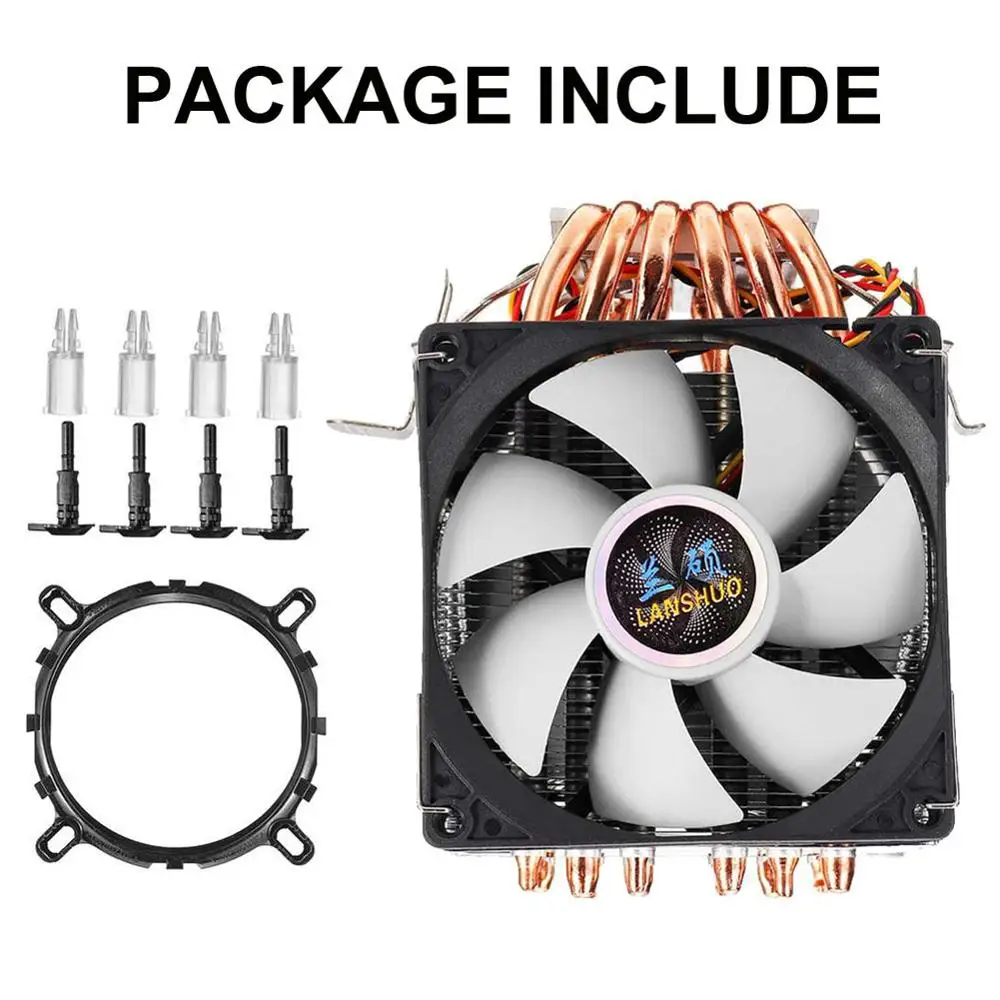 6 Heat Pipes CPU Cooler Dual-side Fan Cooler Quiet Cooling Fan Heatsink Radiator for LGA 1150/1151/1155/1156/1366/775 for AMD
6 Heat Pipes CPU Cooler Dual-side Fan Cooler Quiet Cooling Fan Heatsink Radiator for LGA 1150/1151/1155/1156/1366/775 for AMD