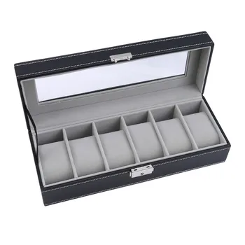 Creative 6 Slots Black Gray PU Leather Pratical Watch Storage Display Holder Boxes Case With Zipper Casket Packaging For Men
Creative 6 Slots Black Gray PU Leather Pratical Watch Storage Display Holder Boxes Case With Zipper Casket Packaging For Men