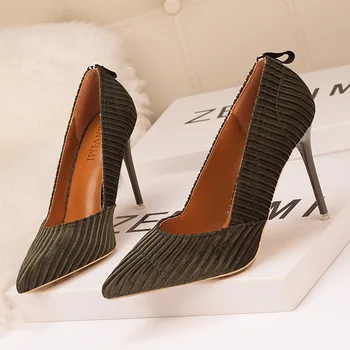 Women Shoes Summer Autumn Design High Heels Suede Velvet Leather Shoes Women Pumps Shallow Office Ladies Shoes Zapatos Mujer
Women Shoes Summer Autumn Design High Heels Suede Velvet Leather Shoes Women Pumps Shallow Office Ladies Shoes Zapatos Mujer