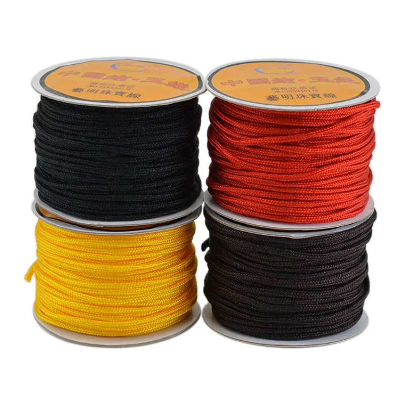 

2mm New 22M/Roll Nylon Cord Thread Chinese Knot Macrame Cotton Cord Rattail Bracelet Braided String Knitting Yarn Rope 11 Colors
