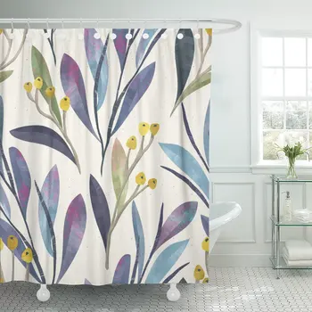 Yellow Flower Watercolor Floral Pattern on Botanical Blue Mustard Shower Curtain Waterproof Polyester Fabric 60 x 72 Inches Set
Yellow Flower Watercolor Floral Pattern on Botanical Blue Mustard Shower Curtain Waterproof Polyester Fabric 60 x 72 Inches Set