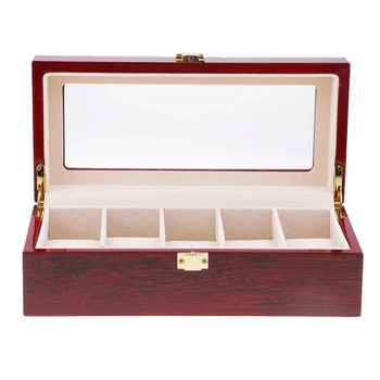 1 Piece Watch Box 5 Slots Watch Box Storage Box Lock And Key For Additional Security
1 Piece Watch Box 5 Slots Watch Box Storage Box Lock And Key For Additional Security