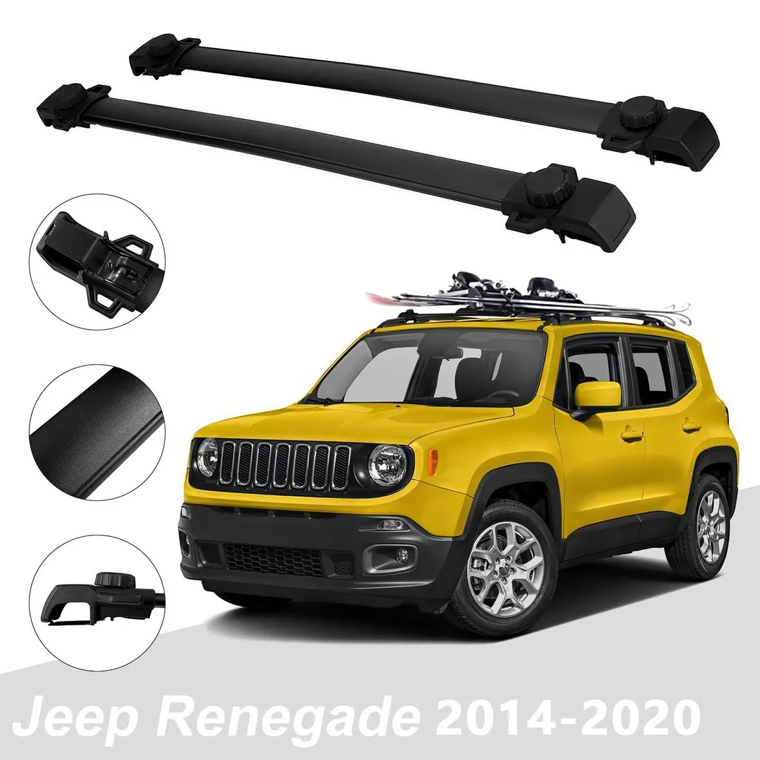 Roof Rack For 2014 2015 2016 2017 2018 2019 2020 Jeep Renegade Cross Bars Aluminum Auto Accessories Top Luggage Rack Cargo Bars
Roof Rack For 2014 2015 2016 2017 2018 2019 2020 Jeep Renegade Cross Bars Aluminum Auto Accessories Top Luggage Rack Cargo Bars