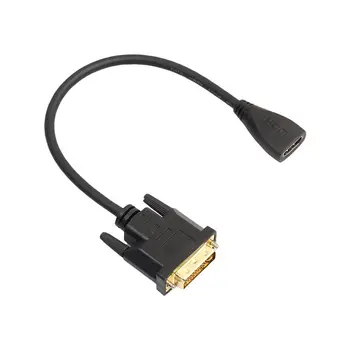 HDMI to DVI Cable, Cable Creation 30CM HDMI Female to DVI(24+1) Male Adapter Cable, Support 1080P,3D, 0.15M / Black
HDMI to DVI Cable, Cable Creation 30CM HDMI Female to DVI(24+1) Male Adapter Cable, Support 1080P,3D, 0.15M / Black