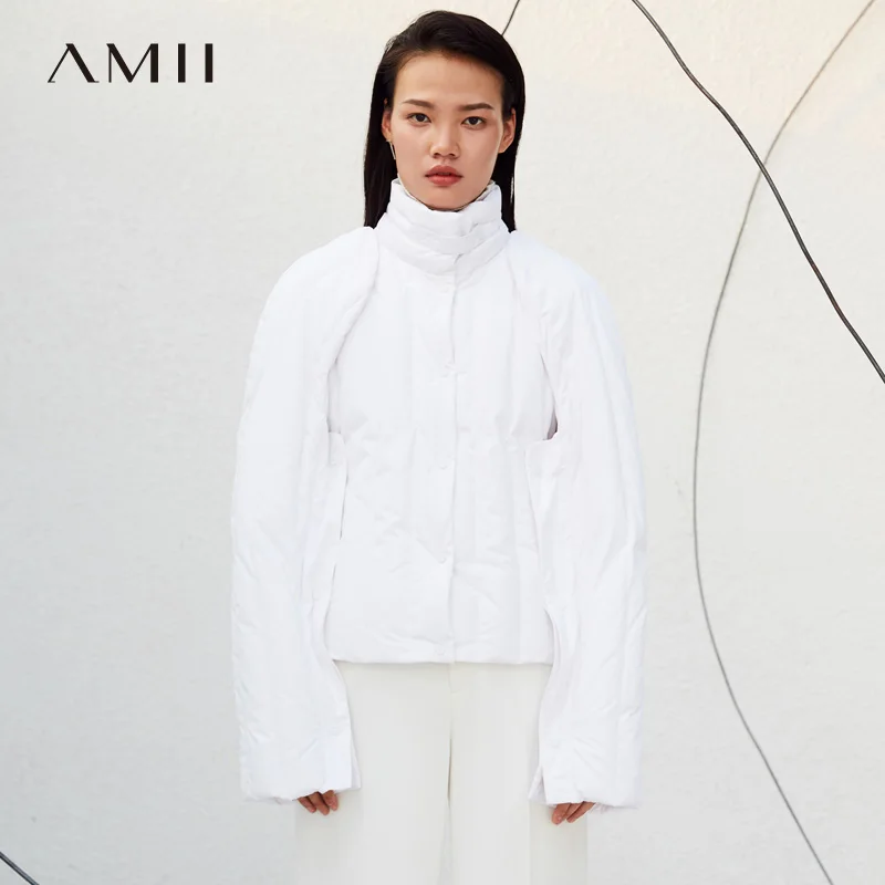 Amii Minimalism Winter Stand collar Solid White Down Jacket Women Designed Short Coat 11776195
Amii Minimalism Winter Stand collar Solid White Down Jacket Women Designed Short Coat 11776195