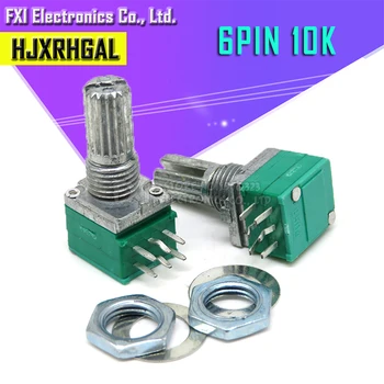 5pcs RK097G 10K single linked potentiometer B10K with a switch audio 6pin shaft 15mm amplifier sealing potentiometer
5pcs RK097G 10K single linked potentiometer B10K with a switch audio 6pin shaft 15mm amplifier sealing potentiometer