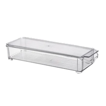 Plastic Transparent Kitchen Storage Box Stackable Airtight Food Vegetable Storage Container with Lid - Narrow/Wide Type S
Plastic Transparent Kitchen Storage Box Stackable Airtight Food Vegetable Storage Container with Lid - Narrow/Wide Type S