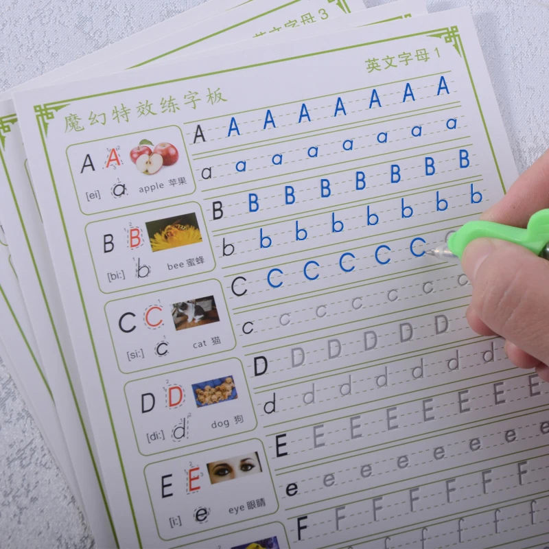 English Maths Chinese Radical Base Pinyin Auto Dry Repeat Practice 3D Copybook Calligraphy Groove Cardboard Book Cards Pen Set
English Maths Chinese Radical Base Pinyin Auto Dry Repeat Practice 3D Copybook Calligraphy Groove Cardboard Book Cards Pen Set