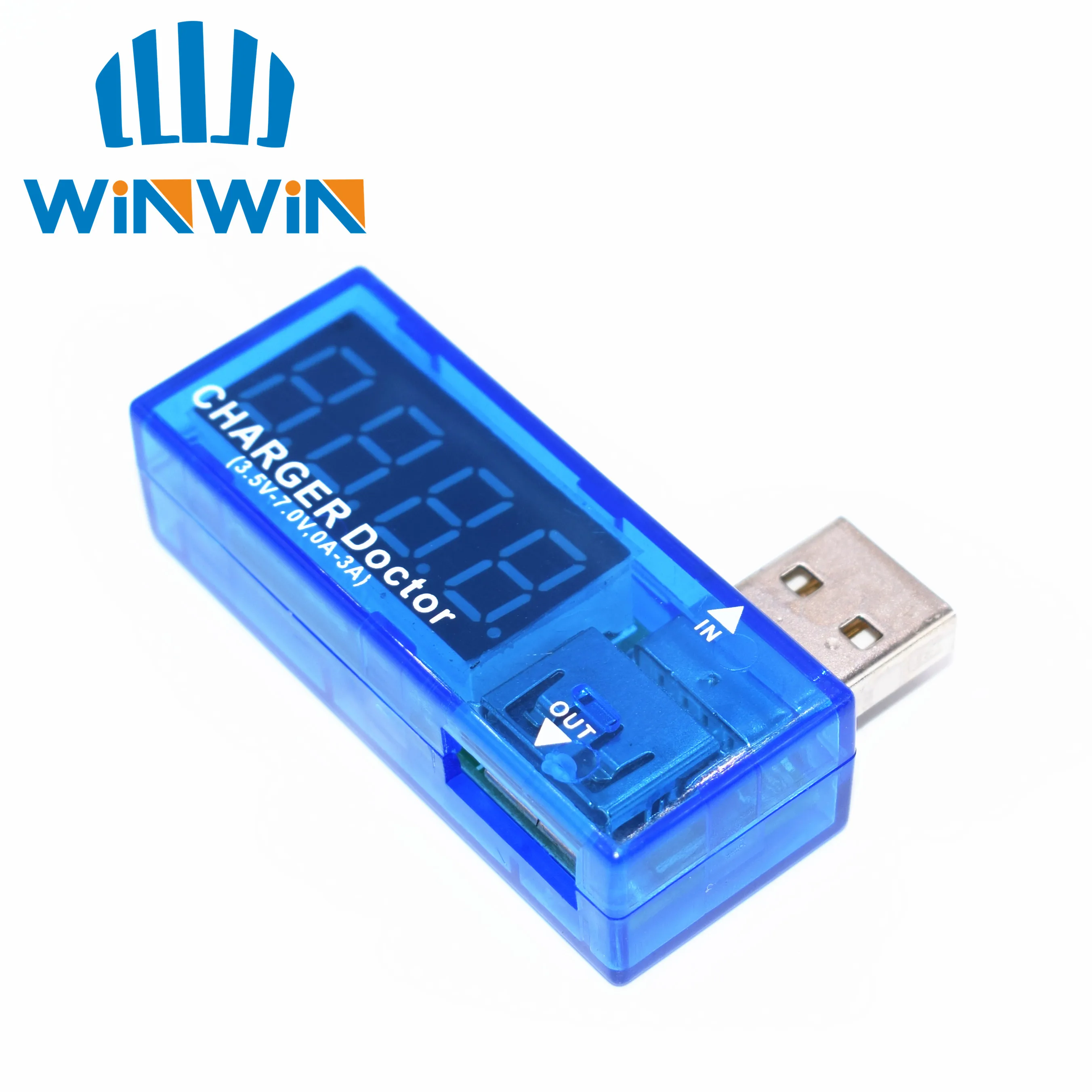 Цифровой USB-тестер напряжения измеритель и силы тока для мобильного телефона с