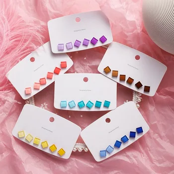 6pcs/Set Simple Acrylic Gradient Stud Earrings Combination Ear Stud Colorful Mini Earrings for Girls Korean Punk Ear Jewelry
6pcs/Set Simple Acrylic Gradient Stud Earrings Combination Ear Stud Colorful Mini Earrings for Girls Korean Punk Ear Jewelry