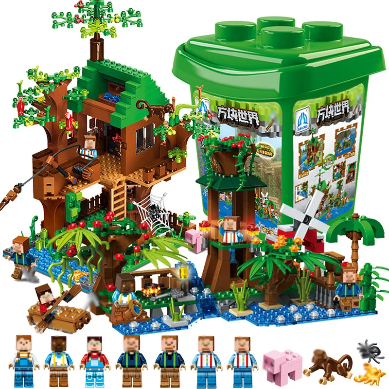 859pcs 2 in 1 My World Village Tree House Friends Legoingly Minecraftness Technic Building Blocks Children Bricks Toys Gifts
859pcs 2 in 1 My World Village Tree House Friends Legoingly Minecraftness Technic Building Blocks Children Bricks Toys Gifts