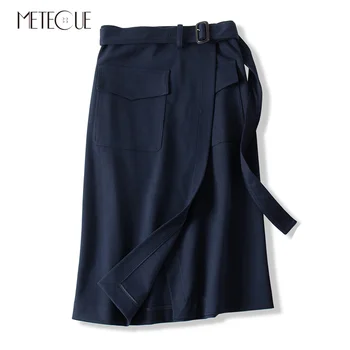 Fashion Wool Blended High Waist with Sash Women Wrap Skirts Office Lady Oversized Pocket Design Autumn Winter Skirt 2019
Fashion Wool Blended High Waist with Sash Women Wrap Skirts Office Lady Oversized Pocket Design Autumn Winter Skirt 2019