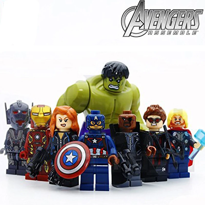 8pcs/lot Avengers Hulk Ironman Super Hero Models & Building Blocks Toys Compatible with Legoinglys Marvel Toys For Children
8pcs/lot Avengers Hulk Ironman Super Hero Models & Building Blocks Toys Compatible with Legoinglys Marvel Toys For Children