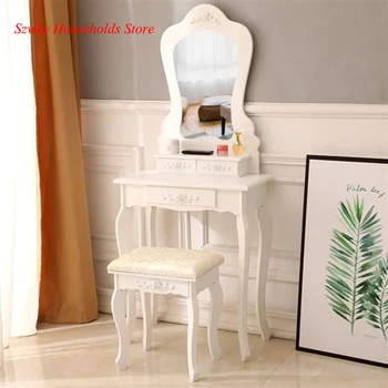 High Quality US Warehouse FCH Irregular Single Mirror 3 Drawer Dressing Table Multifunctional Bedroom Living Room White
High Quality US Warehouse FCH Irregular Single Mirror 3 Drawer Dressing Table Multifunctional Bedroom Living Room White