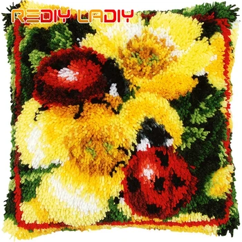 Latch Hook Rose & Ladybug Cushion Cover Pre-Printed Color Canvas Crocheting Arts & Crafts Pillow Case Sofa Pillows Home Decor
Latch Hook Rose & Ladybug Cushion Cover Pre-Printed Color Canvas Crocheting Arts & Crafts Pillow Case Sofa Pillows Home Decor