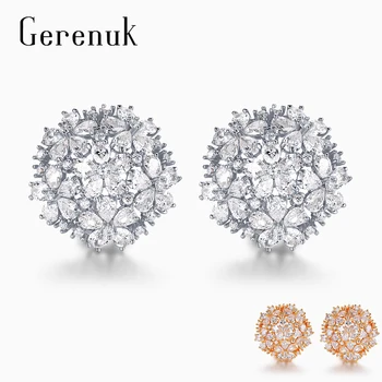 Gerenuk CZ Luxury Flower Cubic Zirconia French Clip Stud Earrings for Women Jewelry Pear Cut Cluster Fashion Wedding GUE0188
Gerenuk CZ Luxury Flower Cubic Zirconia French Clip Stud Earrings for Women Jewelry Pear Cut Cluster Fashion Wedding GUE0188