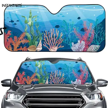 INSTANTARTS Car Front Window Visor Sea World Print Car Bule Seahorse Pattern Windshield Sunshade Floating Coral Auto Sun Shade
INSTANTARTS Car Front Window Visor Sea World Print Car Bule Seahorse Pattern Windshield Sunshade Floating Coral Auto Sun Shade