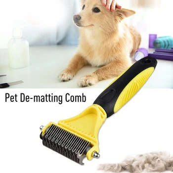 Double Sided Pet Dematting Comb | Stainless Steel Grooming Brush for Small, Medium or Large Breeds | Removes Mats, Tangles and K
Double Sided Pet Dematting Comb | Stainless Steel Grooming Brush for Small, Medium or Large Breeds | Removes Mats, Tangles and K