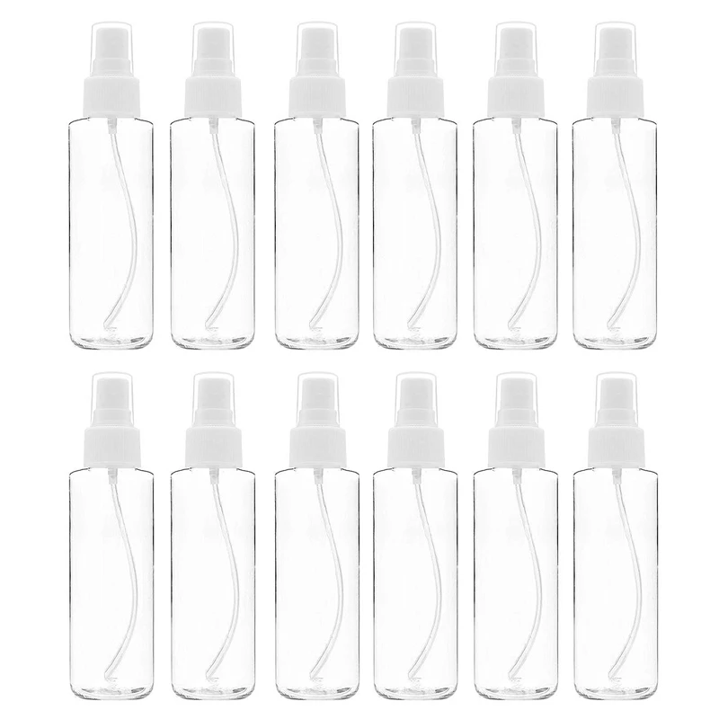 12 Pack Fine Mist Clear Spray Bottles 120 Ml (4 Oz) with Pump Spray Cap, Reusable and Refillable Small Empty Plastic Bottles for
12 Pack Fine Mist Clear Spray Bottles 120 Ml (4 Oz) with Pump Spray Cap, Reusable and Refillable Small Empty Plastic Bottles for