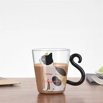 Coffee Milk Tea Glass Water Cup Cartoon Creative Cute Cat Mug Red Wine Beer Champagne Glasses Kids Bottle Reusable 
Coffee Milk Tea Glass Water Cup Cartoon Creative Cute Cat Mug Red Wine Beer Champagne Glasses Kids Bottle Reusable