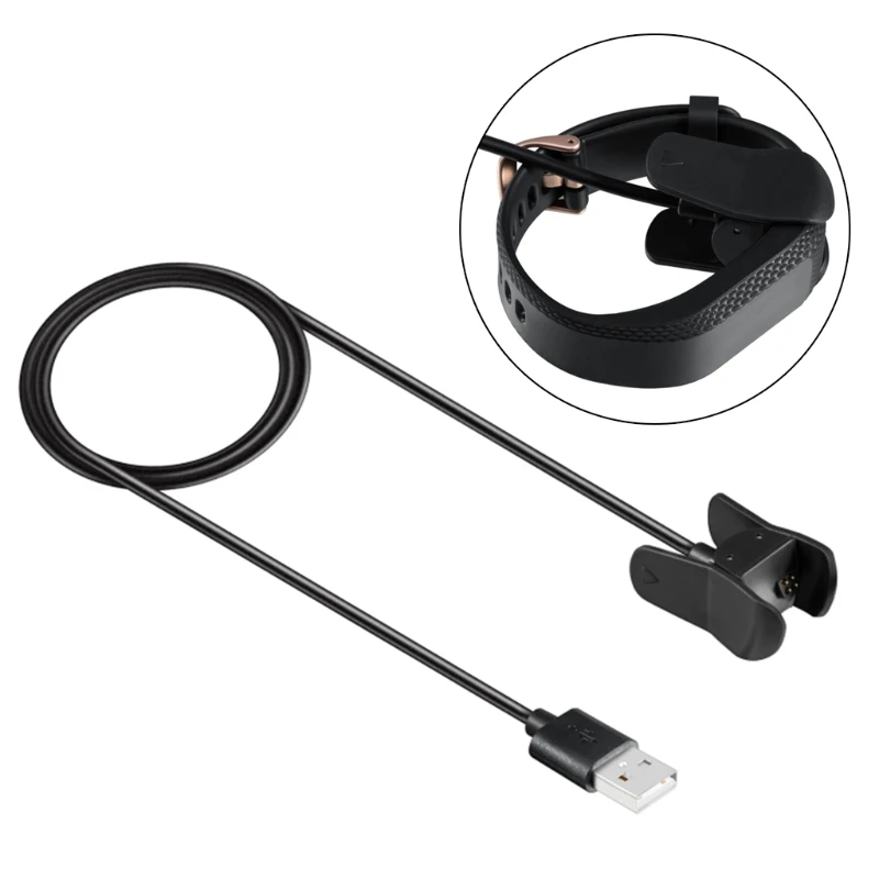 Фото Зарядный USB-кабель с зажимом для garmin Vivosmart 3 | Электроника