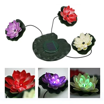Gardens LED Solar Light 3 LED Lotus Night Light Auto Solar Lamp Outdoor Decorative Floating Light for Garden Fountain Pond Pool
Gardens LED Solar Light 3 LED Lotus Night Light Auto Solar Lamp Outdoor Decorative Floating Light for Garden Fountain Pond Pool