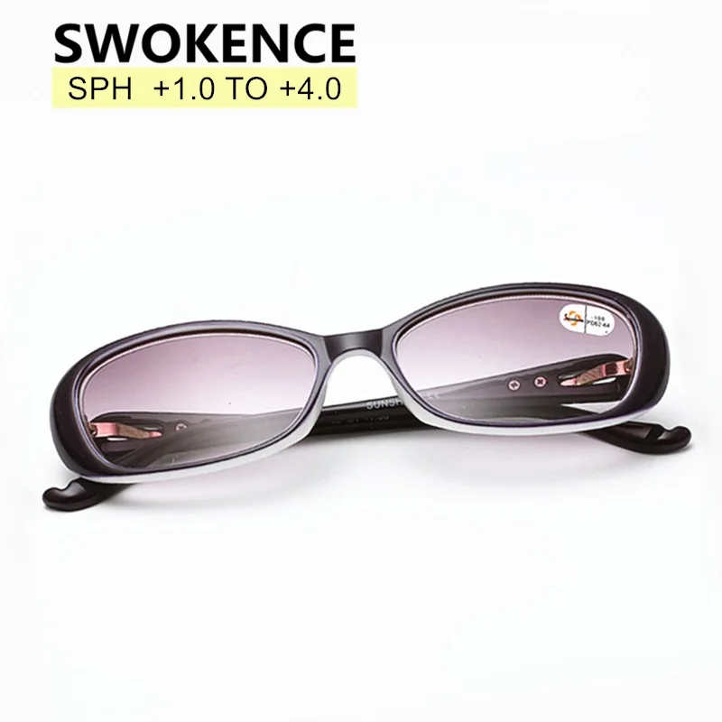SWOKENCE SPH + 1 0 до 4 TR90 оправа Очки для чтения солнцезащитные очки женщин