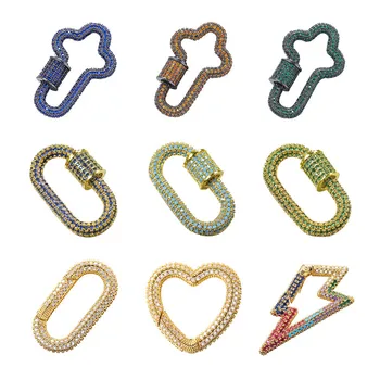 Juya DIY Pendant Clasp Supplies Fastener Sprial Carabiner Hook Screw Lock Clasp Accessories For Handmade Costume Jewelery Making 
Juya DIY Pendant Clasp Supplies Fastener Sprial Carabiner Hook Screw Lock Clasp Accessories For Handmade Costume Jewelery Making