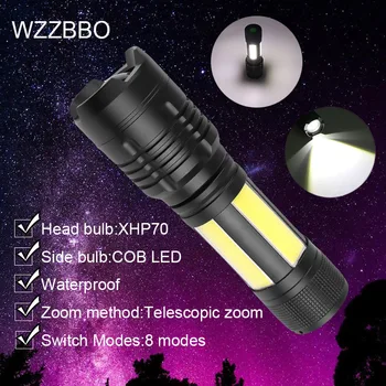 Powerful LED Flashlight 100000 lumens XHP 70 flashlight 18650 26650 battery self defense camping torch lighter olight portable
Powerful LED Flashlight 100000 lumens XHP 70 flashlight 18650 26650 battery self defense camping torch lighter olight portable