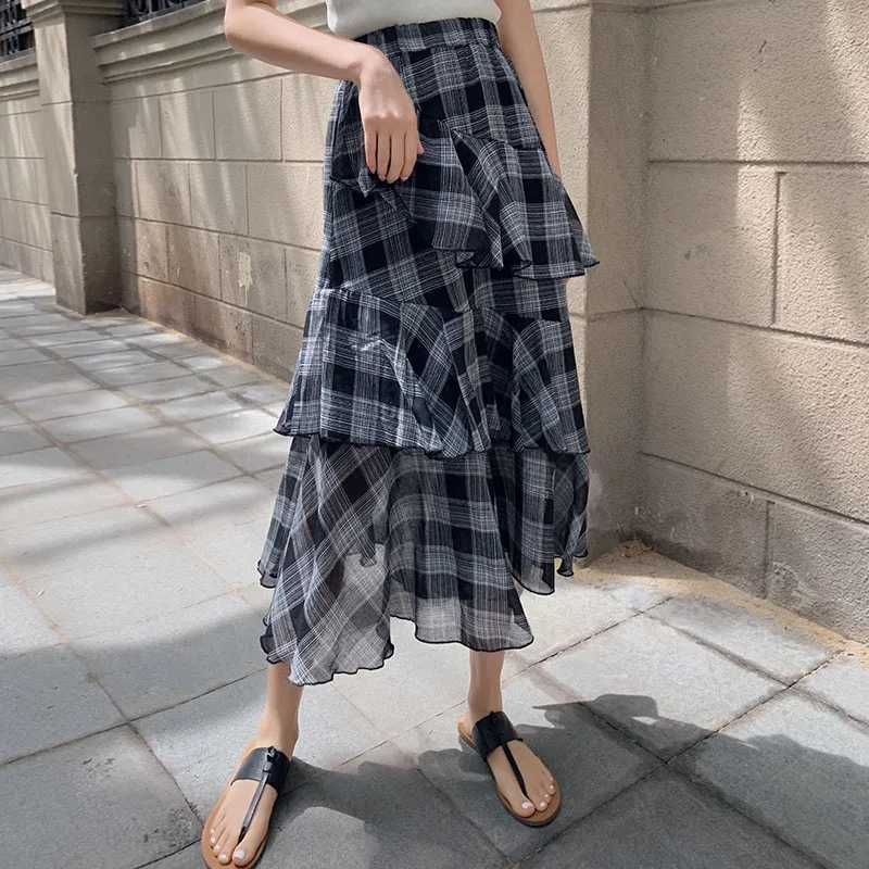 Photo Shoot CHIC Funny GIRL'S Classic Black And White Lattices High-waisted Cake Chiffon Irregular Flounced Skirt Summer
Photo Shoot CHIC Funny GIRL'S Classic Black And White Lattices High-waisted Cake Chiffon Irregular Flounced Skirt Summer