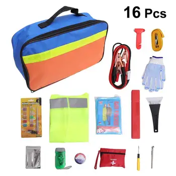 16Pc Car Emergency Equipment Bag Outdoor Multifunctional Rescue Kit First Aid Kit Raincoat Flashlight Escape Hammer Safety Tool
16Pc Car Emergency Equipment Bag Outdoor Multifunctional Rescue Kit First Aid Kit Raincoat Flashlight Escape Hammer Safety Tool