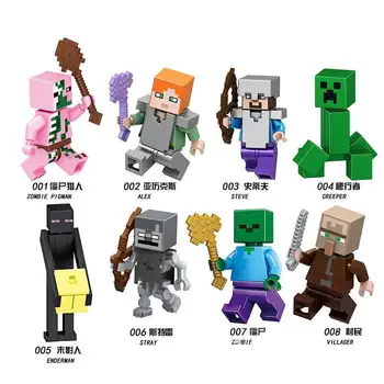 Game Minecrafted Action Figure Toys Zombie Alex Steve Creeper Enderman Stray Toy Collectiable Building Block Kids Boys Gifts 1Pc
Game Minecrafted Action Figure Toys Zombie Alex Steve Creeper Enderman Stray Toy Collectiable Building Block Kids Boys Gifts 1Pc